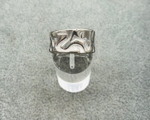 925/- Silberring, Bandring, Muster, Esprit, Gr. 57, Breite 1,1 cm - Bild 1 von 3