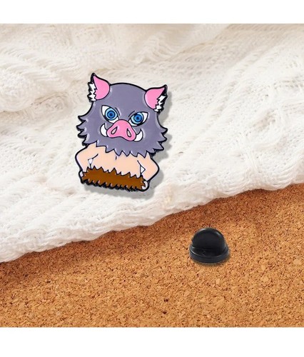 Set of 5 Demon Slayer Pin Badge Kimetsu No Yaiba Enamel Brooch Tanjirou Nezuko - Picture 6 of 8