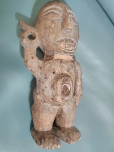 Haitian Voodoo Nail Art Doll Carved Statue Congo Vintage - Picture 1 of 7