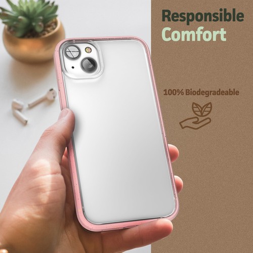 iPhone 14 Plus Case Clear (Eco Friendly) Biodegradable Compostable Phone Cover - 第 3/9 張圖片