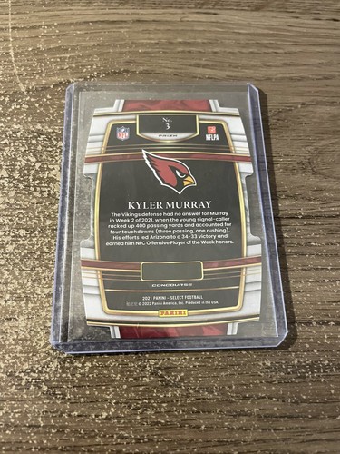 Panini Select Kyler Murray #3 2021 Concourse troquelado plata Prizm! Cardenales - Imagen 2 de 2