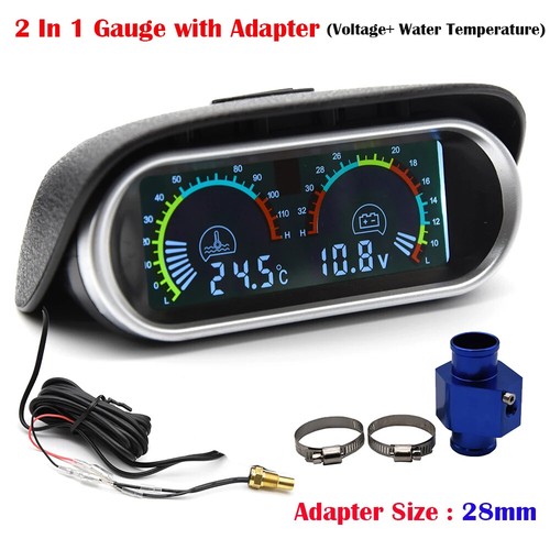 Digital Car Truck Water Temp Gauge Temperature Sensor Temperatura Moto+Voltmeter - Picture 26 of 41
