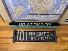 STATEN ISLAND NY NYC BUS ROLL SIGN ROUTE BRIGHTON AVENUE JONES WOODS PARK DECOR