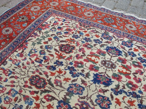 Handmade Old Oriental Floral Rug,Wool Area Rug,Traditional Vintage Carpet 6x9 - Picture 17 of 24