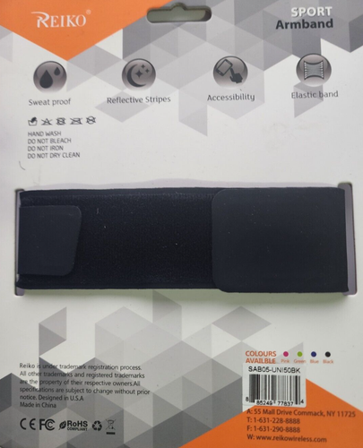 Reiko Running Sports Armband With Flashing Lights 5.5X3X 0.5 Ins Device In Black - 第 6/9 張圖片