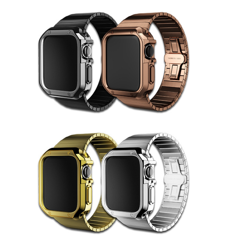 For Apple Watch Series 8 7 6 5 4 321 Stainless Steel iWatch Band+Soft TPU Case - Picture 3 of 17