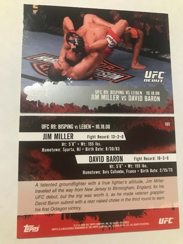 2009 topps ufc Round 2 (1-150) complete your base set rookie jones st pierre  - Picture 106 of 154