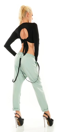 Damen Harem JogPants Baggy Boyfriend Freizeithose Bänder 34-38 onesize - Picture 2 of 4