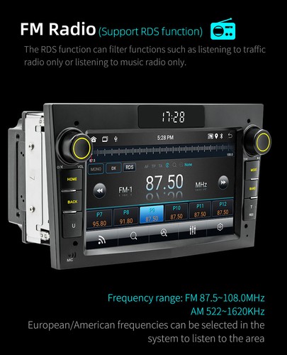 Android 13 Autoradio GPS Navi BT mit Kamera Für Opel Astra H Corsa C D Vectra A - Bild 9 von 20