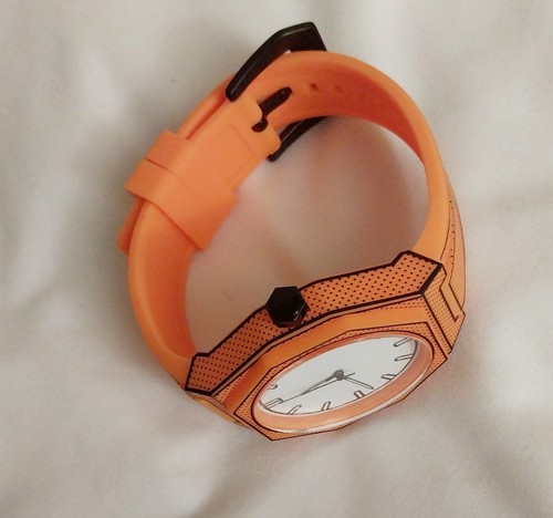 Reloj Hombre Analógico Estilo Dibujos Animados Minimalista Naranja Nuevo - Imagen 5 de 5