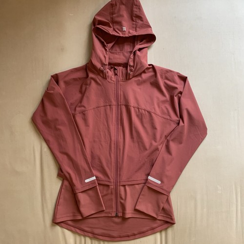 Sweaty Betty Fast Track Running Jacket Womens Small Rose Full Zip Layered Hood - Picture 6 of 11