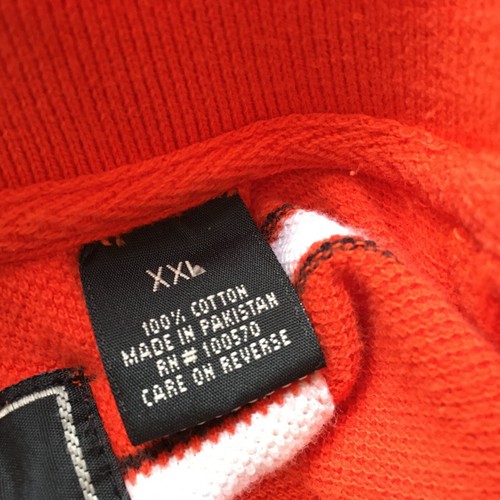 Vintage Oklahoma Cowboys OSU Poloshirt Herren XXL orange gestreift Y2K BT Player - Bild 7 von 7