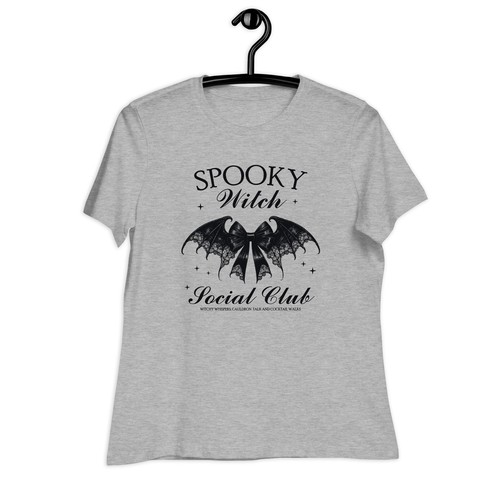 Spooky Witch Social Club Halloween Women's Relaxed T-Shirt - Picture 13 of 21