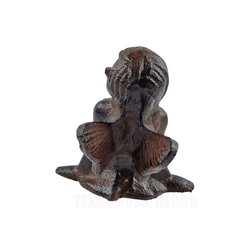 Fairy Figurine Shelf Sitter Garden Rustic Cast Iron - Picture 5 of 5