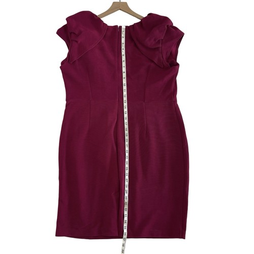 ASOS Curve Dress Size 18 Burgundy Red Holiday Modest Office Career Business Chic - Picture 15 of 18