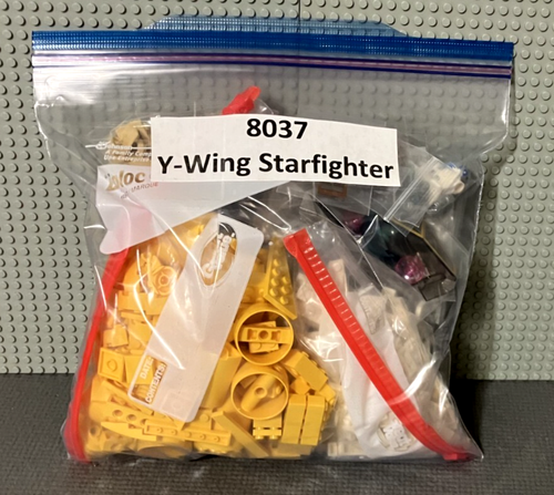 LEGO Star Wars (8037) Y-Wing Starfighter - No Stickers & (1) Color Sub READ (C)