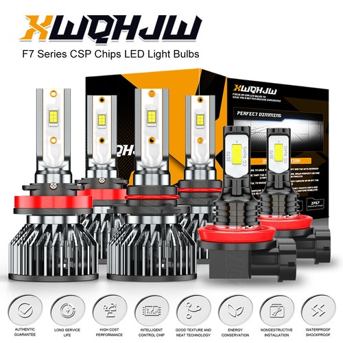 LED Headlight Bulbs Kit High Low Beam Fog Light For Toyota 4Runner 2010-2021 - Picture 1 of 8