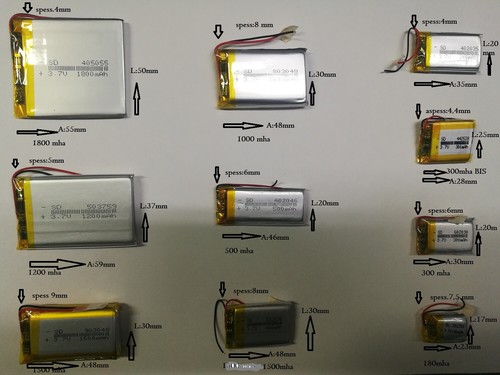 batterie al polimeri di litio a celle 3,7 volt per varie mAh GPS ,modellismo. - Foto 50 di 52