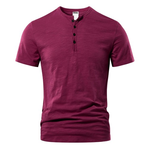T Shirt Herren Freizeit Hochwertig Sommer Kurzarm Ausschnitt Herren T Shirts Mode - Bild 18 von 19