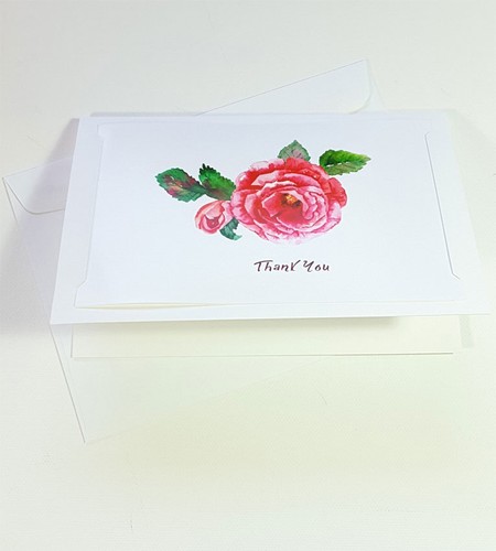 4 Thank You Cards Notes Flower Wedding Business Birthday Thankful AT THANK59 - Picture 7 of 12
