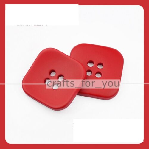 10PCS 18MM-30MM 4-HOLE 2-HOLE COLORED RESIN BUTTONS FOR CLOTHING SEWING CRAFT - Picture 10 of 23
