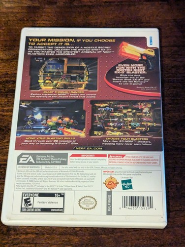 NERF N-STRIKE EA NINTENDO WII COMPLETE VIDEO GAME - Picture 2 of 3