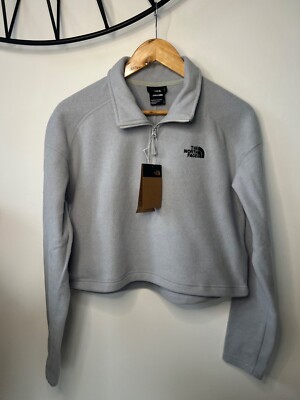 The North Face 1/4 Zip Fleece Cropped Pullover Size XS UK