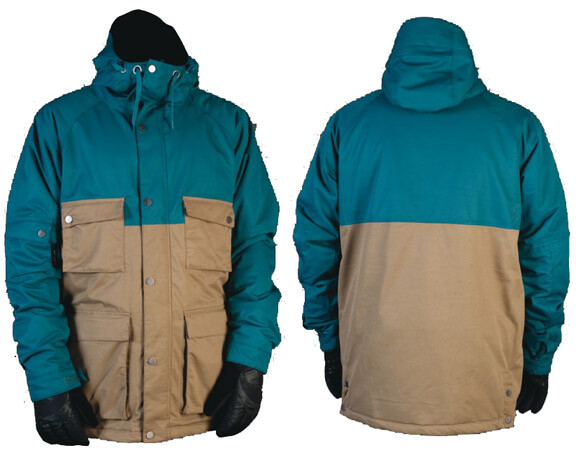 Nitro Wasteland Snowboard Jacket Men s Size Large Marine Blue Bark Brown New eBay