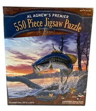 Strike King 550 Piece Puzzle  Al Agnew Premier Reflective Art - Fishing Fly Bass