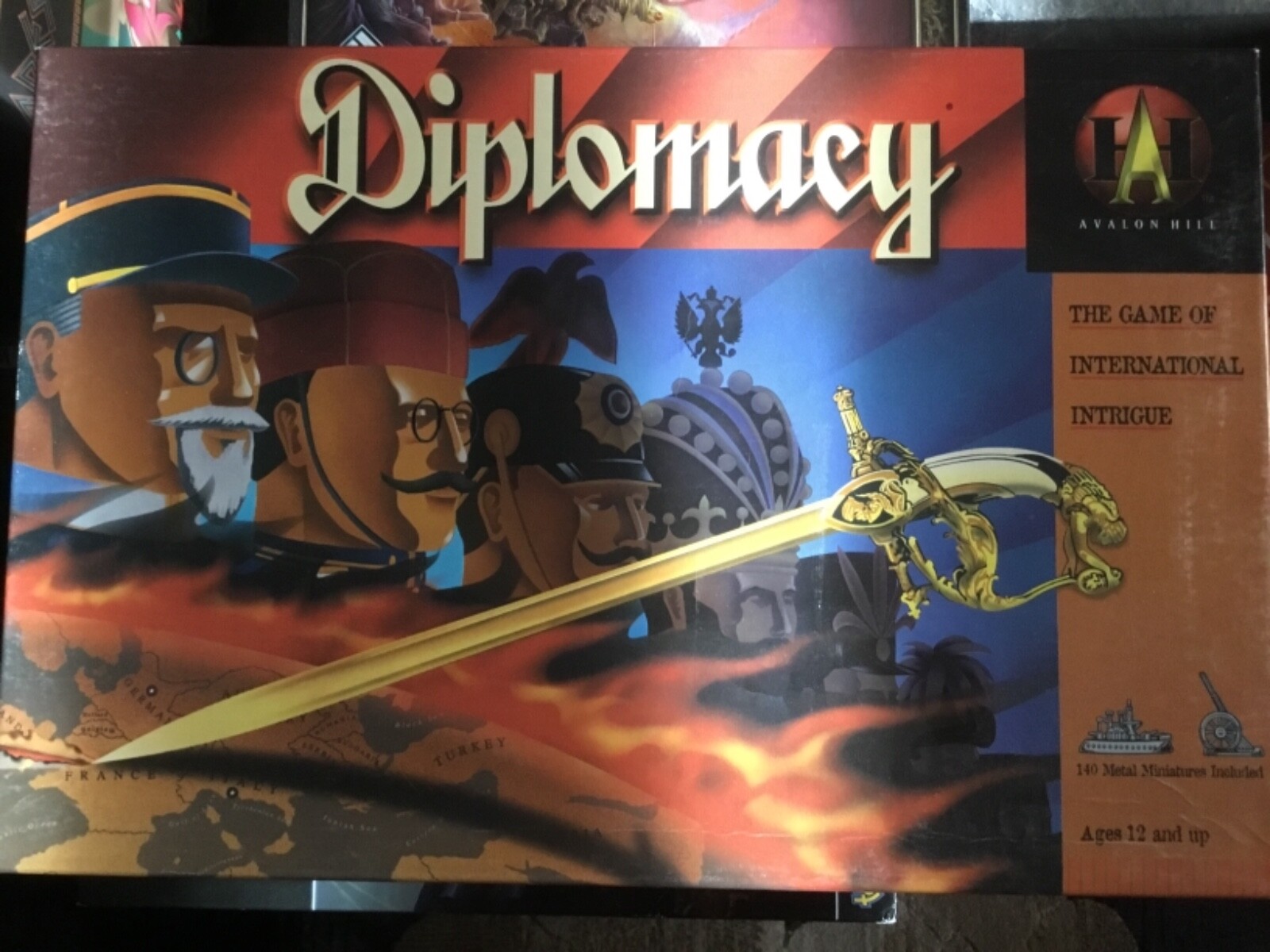 Diplomacy Board Game by Avalon Hill (1999) Metal pieces, Complete Diplomacy Board Game by Avalon Hill (1999) Metal pieces, Complete