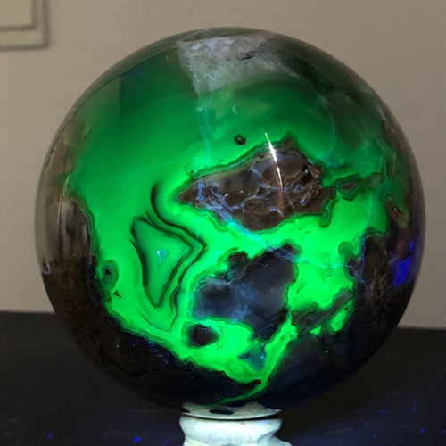 1678g Natural Volcano Agate Crystal Quartz Sphere mineral specimen Healing AH88 - Picture 17 of 20