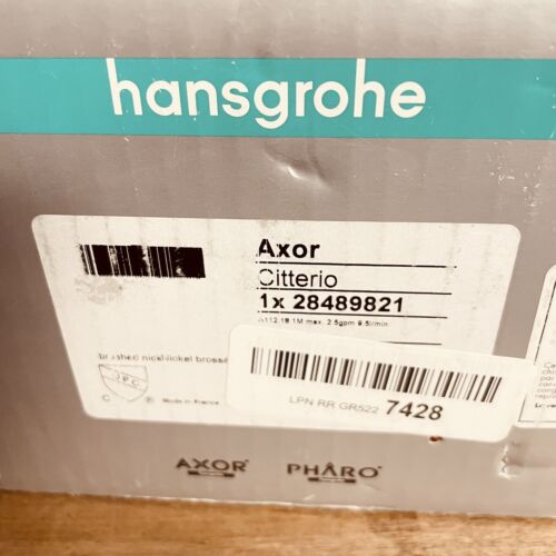 Hansgrohe Axor Citterio Cabezal de Ducha 28489001 2,5 gpm, Cromo - Imagen 2 de 7