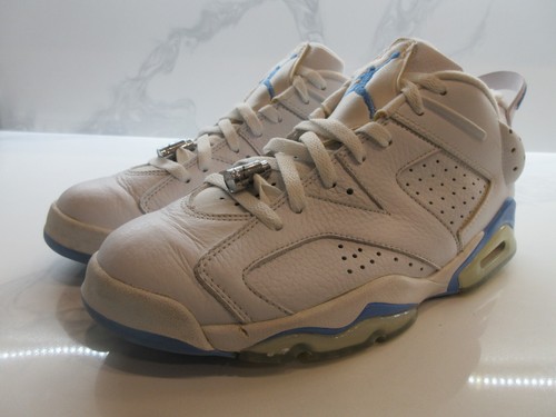 2002 Nike Air Jordan 6 Retro Low OG SZ 9 White University Blue UNC VI 304401-141 - Picture 4 of 11