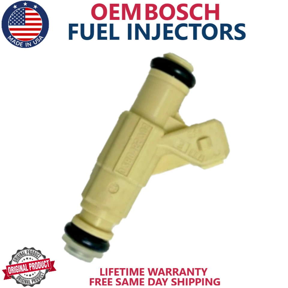 x4 OEM BOSCH Fuel Injectors For 1997, 1998, 1999, 2000, 2001, 2002 Ford Escort - Image 2 of 2