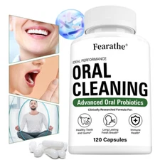 Fearathe Oral Probiotics 3.5 Billion CFU Improve Teeth Gums Bad Breath