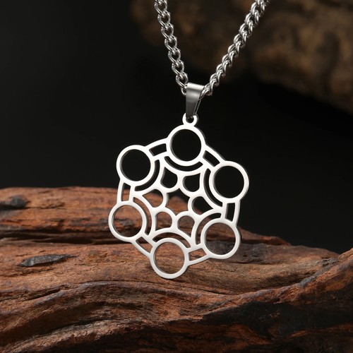 Collana catena smaltata pendente collane geometriche per donna uomo gioielli regalo - Foto 9 di 13