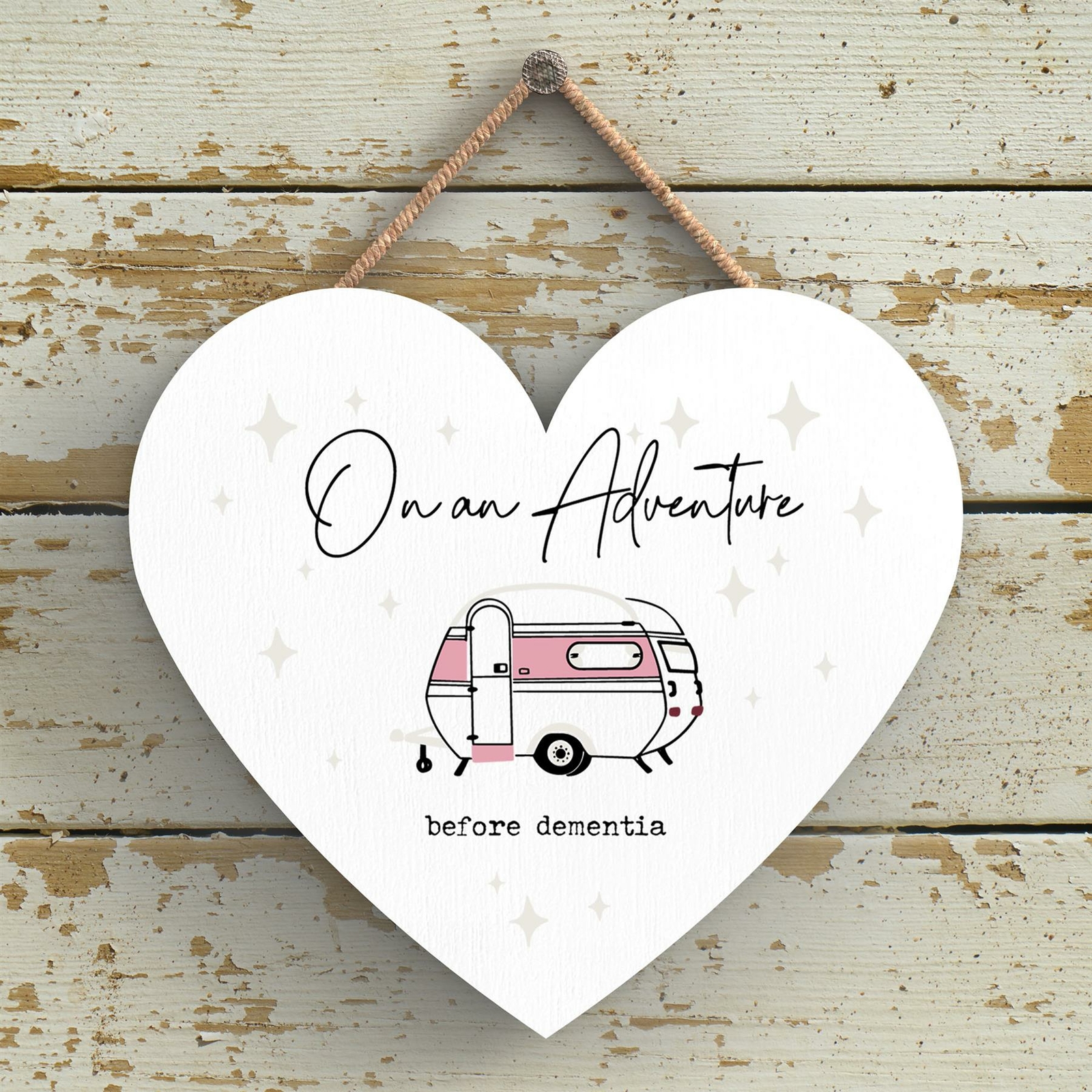 ADVENTURE BEFORE DEMENTIA CAMPER CARAVAN CAMPING THEMED HANGING PLAQUE