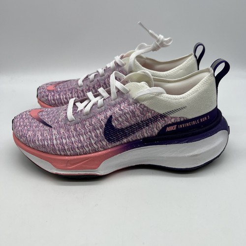 NWB Women’s 6.5 Nike ZoomX Invincible Run Flyknit 3 Court Purple Coral Chalk NEW - Picture 6 of 8