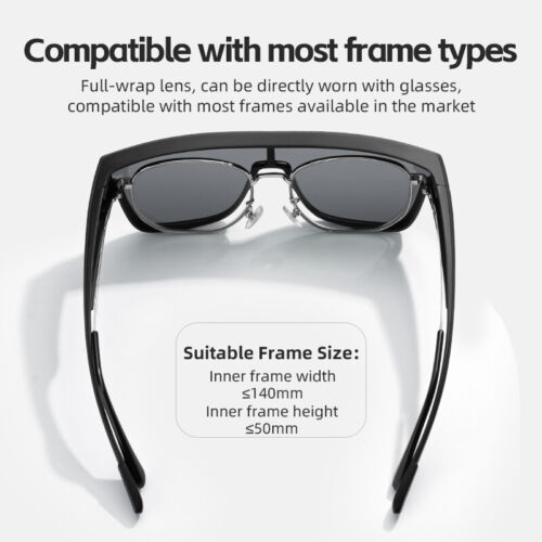 Rockbros Polarized Fit Over Glasses Sunglasses UV Protection for Driving Riding - Picture 8 of 14
