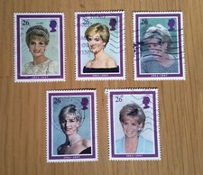 Complete GB used stamp set: 1997 Diana, Princess of Wales commemoration