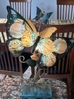 Pier 1  Metal Butterfly Rare Light Up Sculpture Double Sided Butterflies