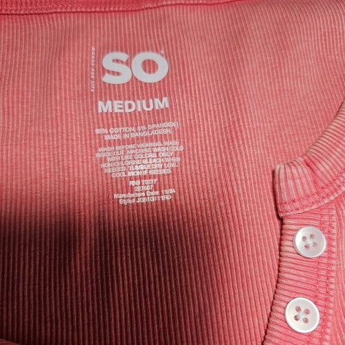SO Girls Short-Sleeve Dress Pink Coral Sz Medium - Picture 4 of 4