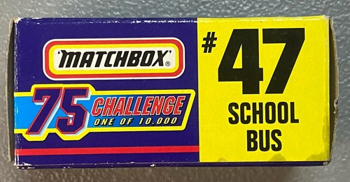 1997 Matchbox 75 Challenge Featuring #47 Gold SCHOOL BUS - 1/10,000 - Bild 7 von 9