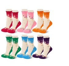 6 Pairs Women Sheer Mesh Socks Summer Transparent Floral Socks Ultrathin Fish