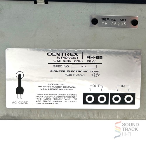 Centrex by Pioneer RH-65 Stereo 8 Track Player - Bild 6 von 11