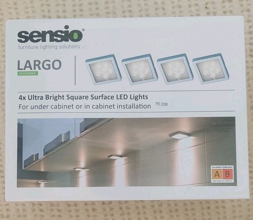 Sensio LUCE LED Square Kitchen Cabinet Kick Board Plinth Lights - cool White - Picture 1 of 3
