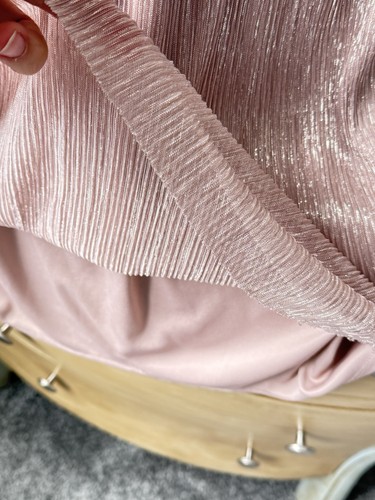 MSK 3/4 Kleid Schlitzärmel Rosa Rose Metallic Gr. 3x Taille Definiert Blouson - Bild 7 von 12