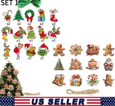 32 Piece Merry Christmas Grinch Ornaments Tree Hanging Decoration Figure Pendant
