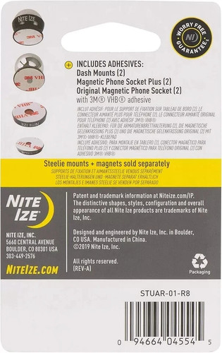 Kit Adhesivo de Repuesto Montaje Magnético 360° Nite Ize Steelie Envío Gratis - Imagen 3 de 4