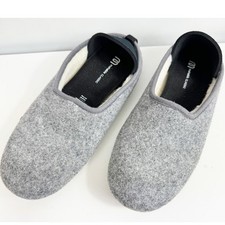 Mahabis Womens Classic Wool Slippers Gray Black Comfort Shoes 39 US 8